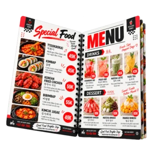 Menu nhựa PVC